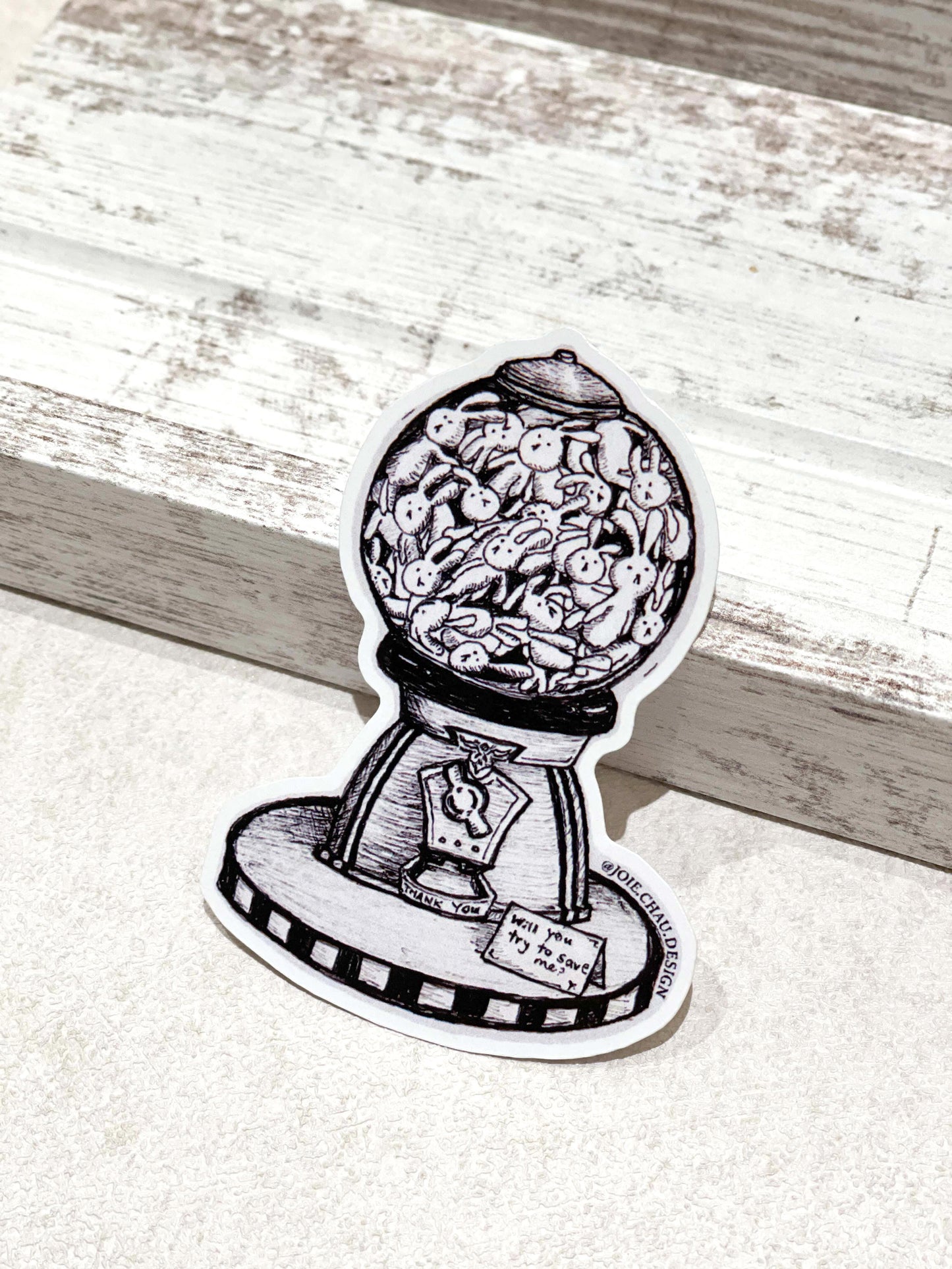 "We are all mad here, right?" Sticker